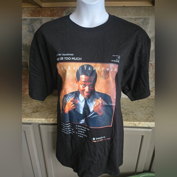 Luther Vandross “Never Too Much” Graphic Tee | Black | 3X - Picture 2 of 2
